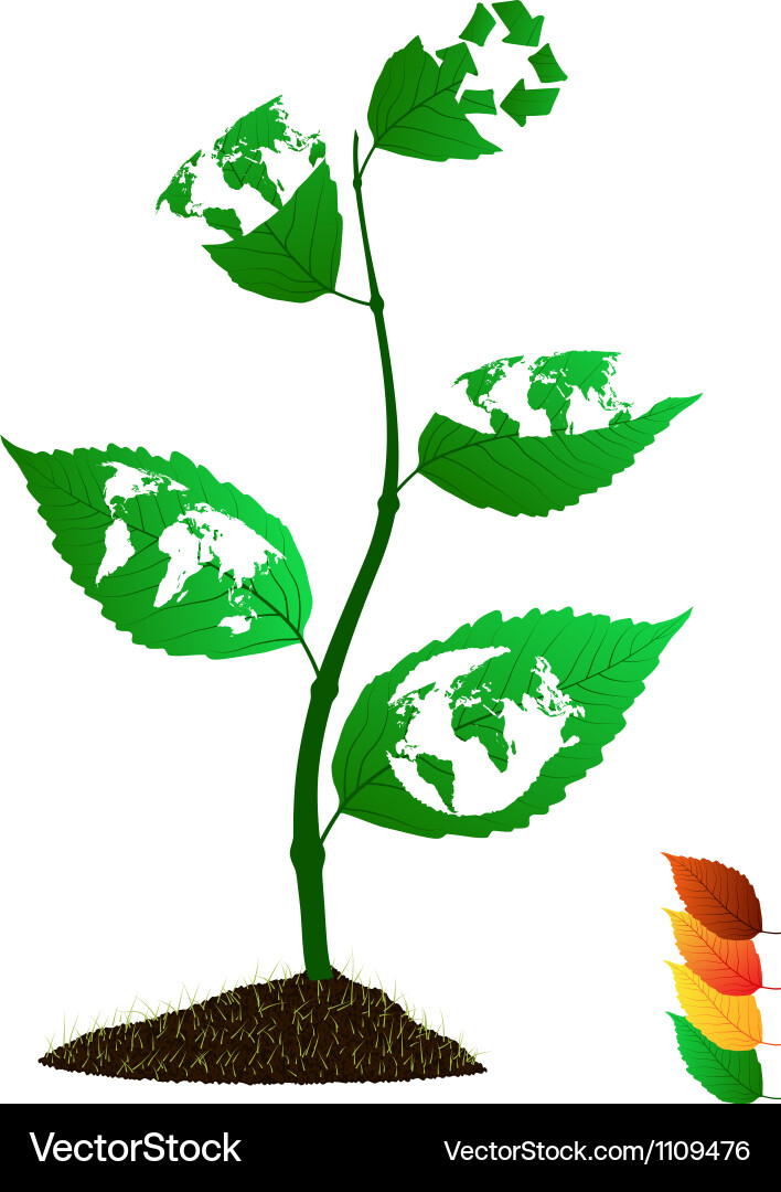 Icon leaves Royalty Free Vector Image - VectorStock