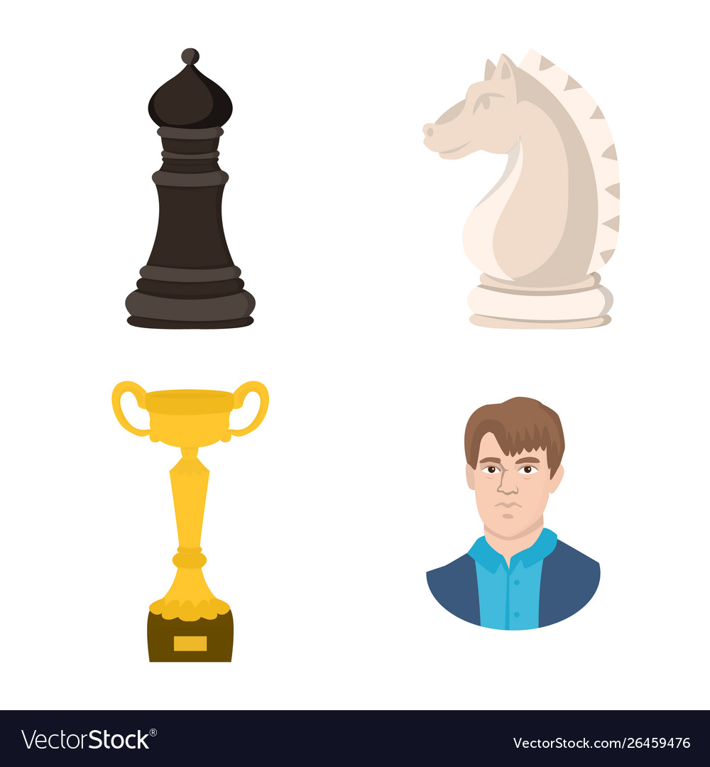 Isolated object chess and game logo set vector image Isolated object chess and game logo set