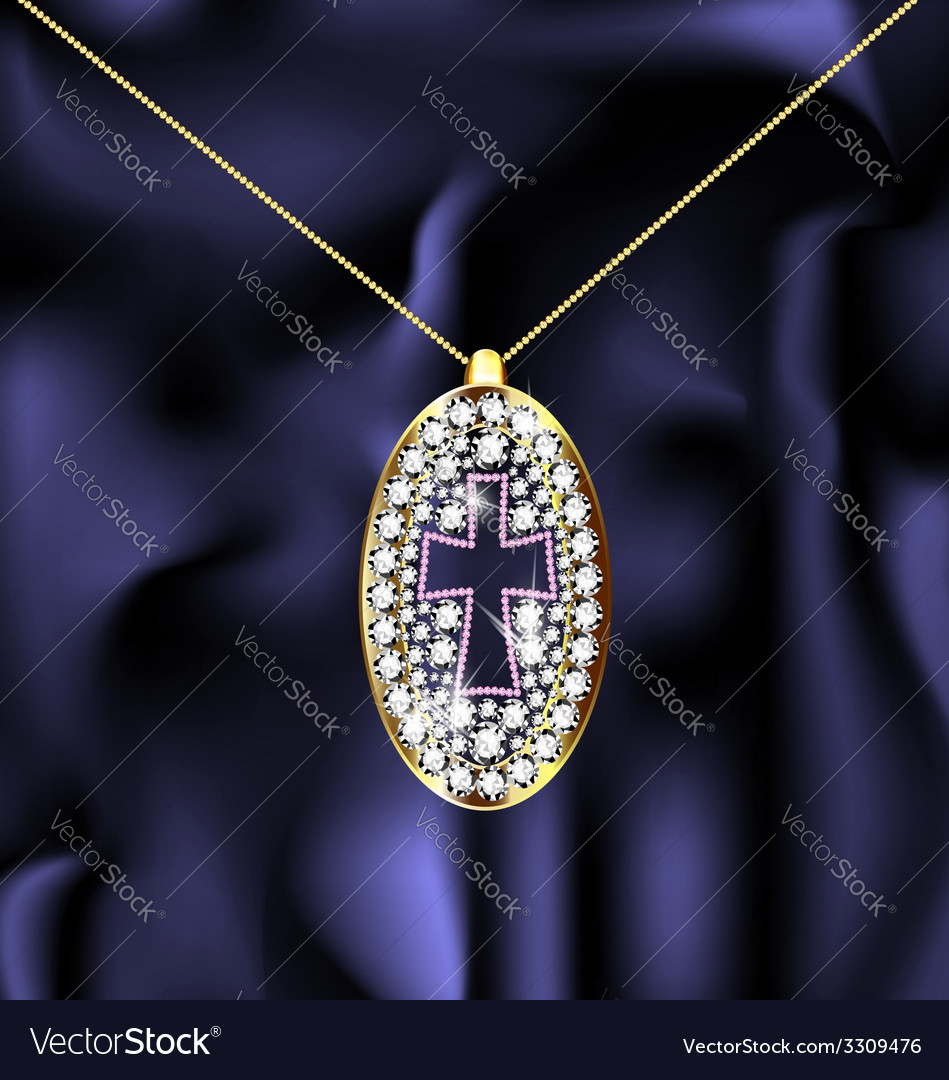 Jewel pendant with cross