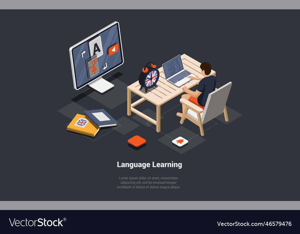 Language learn app student foreign