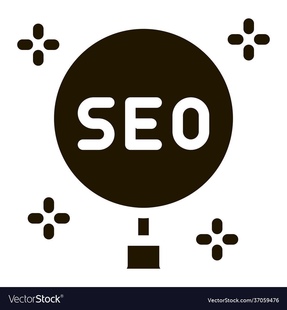 Learning search engine optimization icon vector image Learning search engine optimization icon