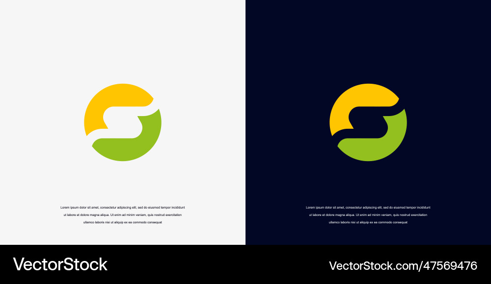 Logo initial letter s technology design Royalty Free Vector