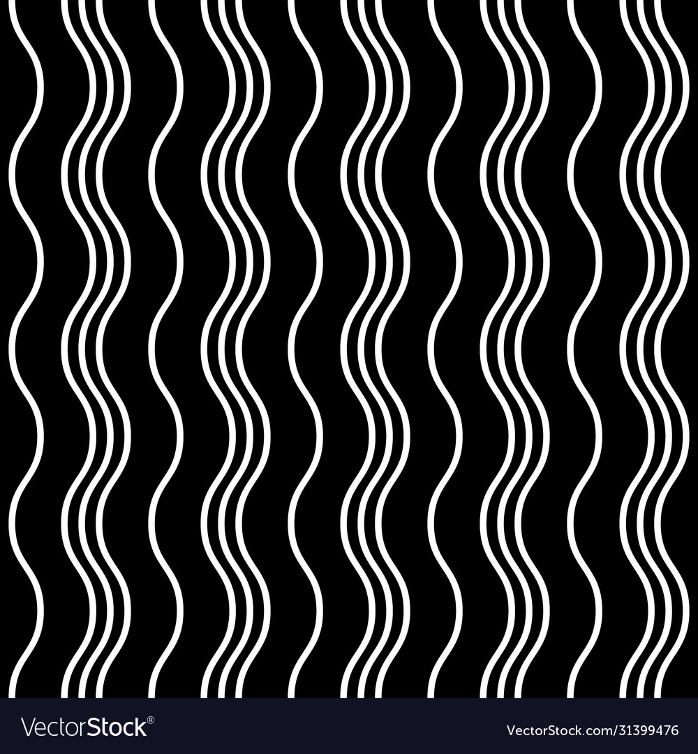 Seamless pattern white vertical wavy lines vector image Seamless pattern white vertical wavy lines