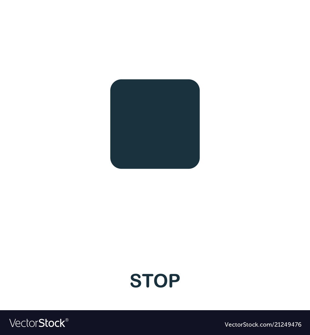 Stop icon line style design ui