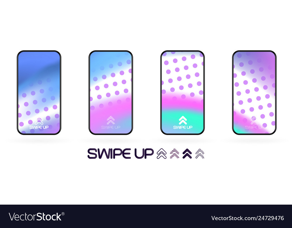 Swipe up template with abstract backdrop vector image Swipe up template with abstract backdrop