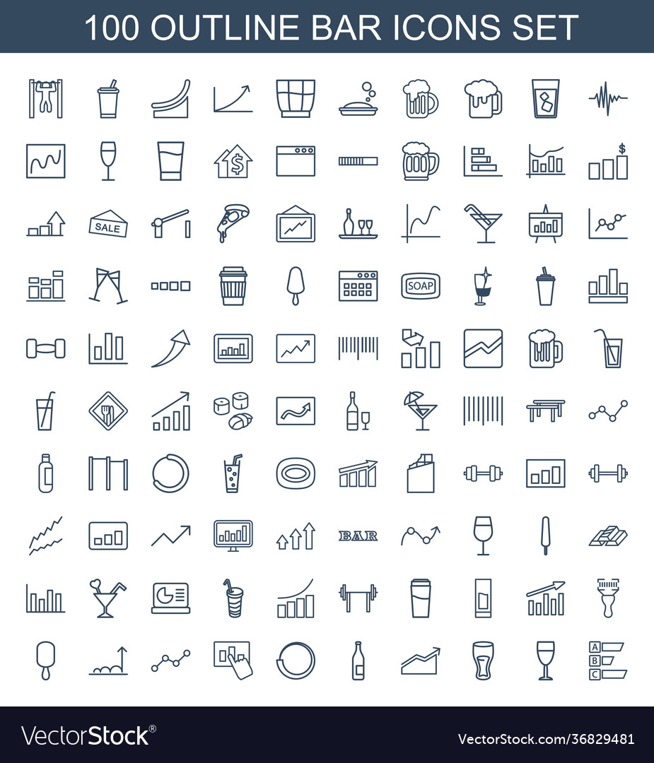 100 bar icons