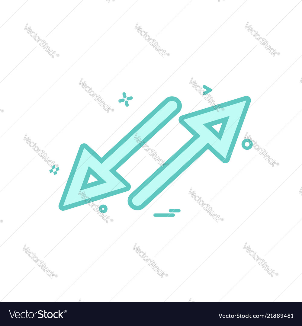 Arrow cross crossing parallel icon design Vector Image Arrow cross crossing parallel icon design