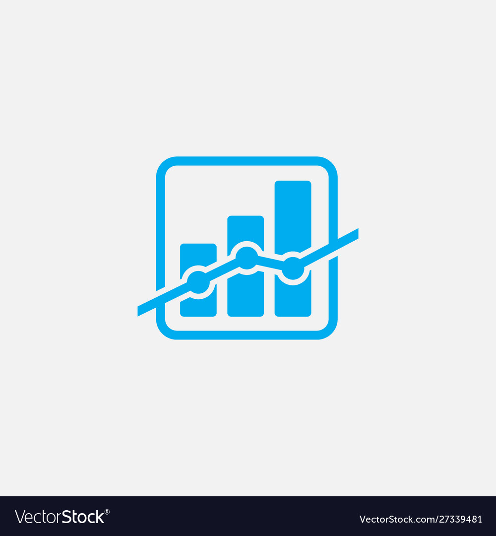 Chart icon design data analytic flat