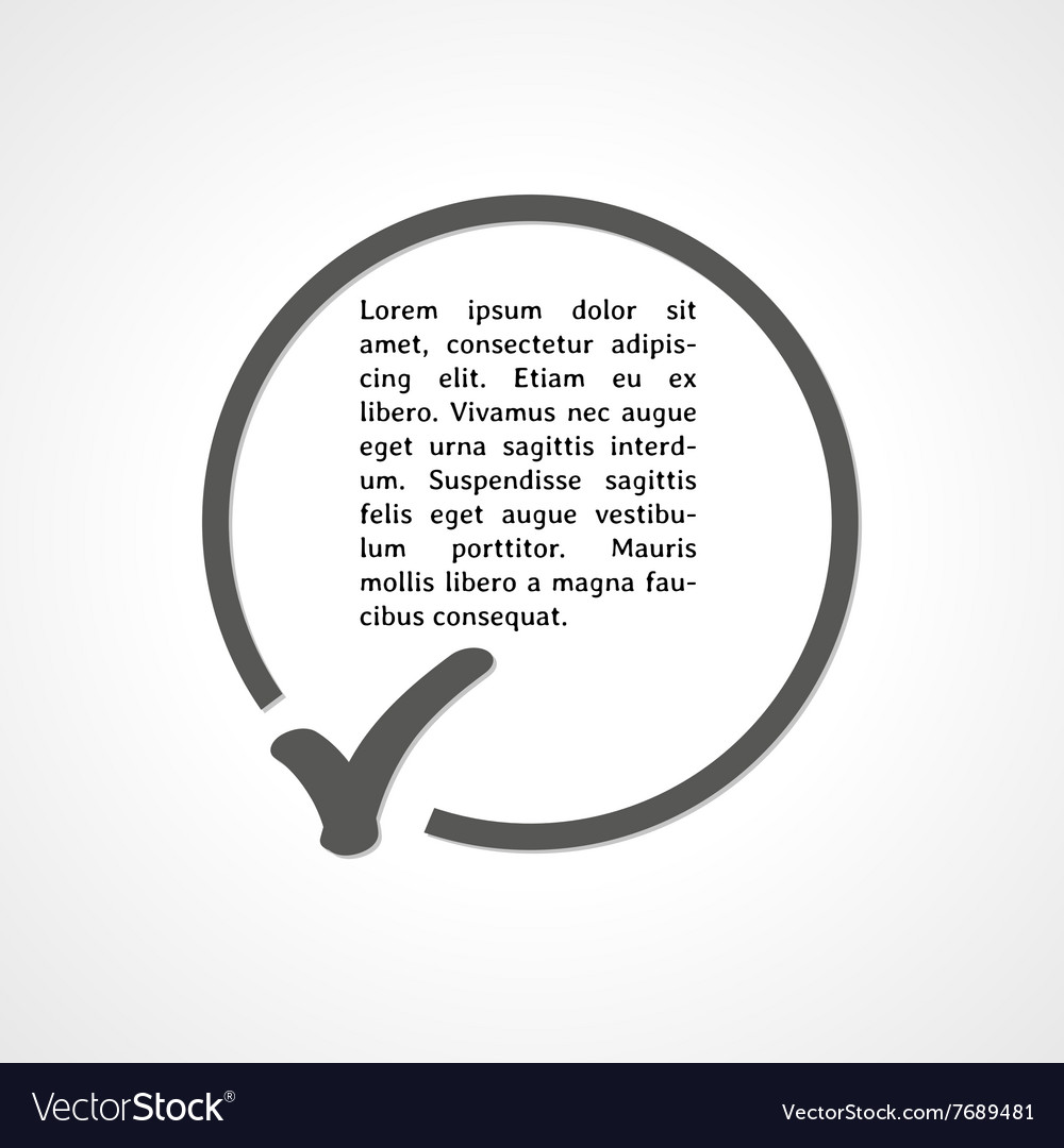 Check symbol and circle