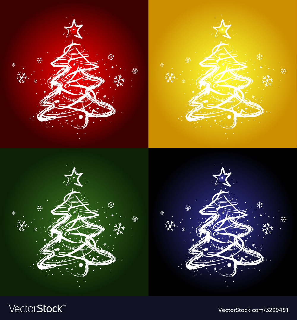 Christmas trees Royalty Free Vector Image VectorStock