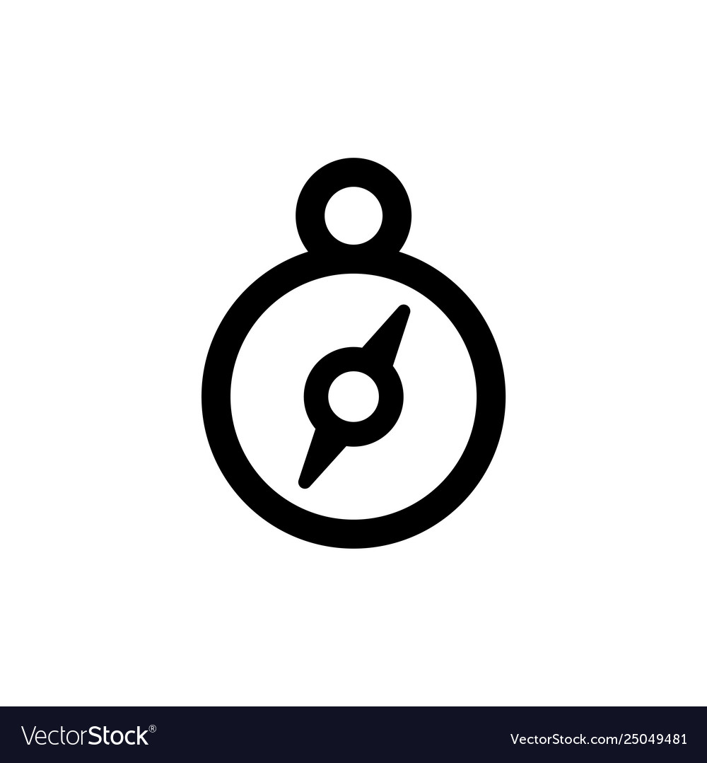 Compass icon for simple flat style ui design