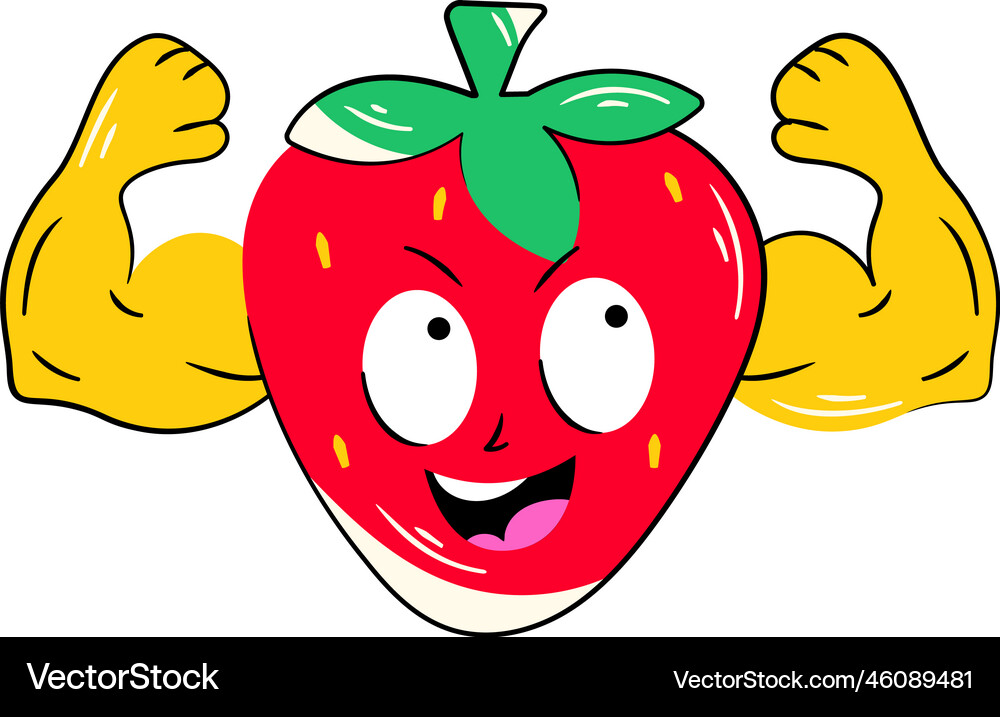 Cute Strawberry Royalty Free Vector Image Vectorstock