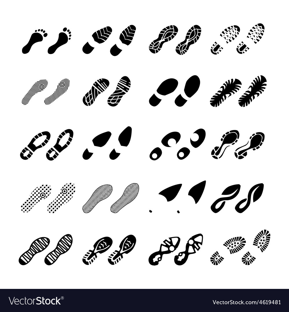 Footprints and Shoe Prints