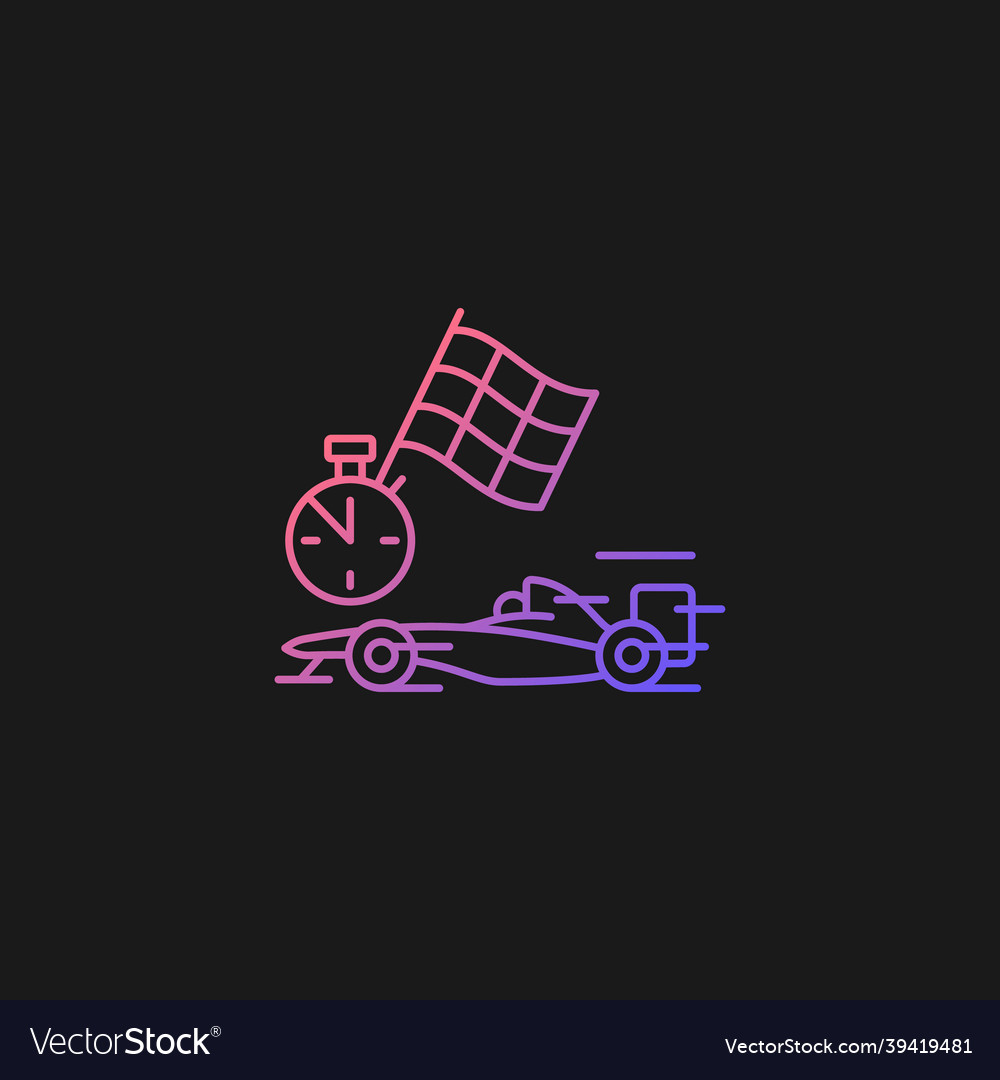 Formula racing gradient icon for dark theme