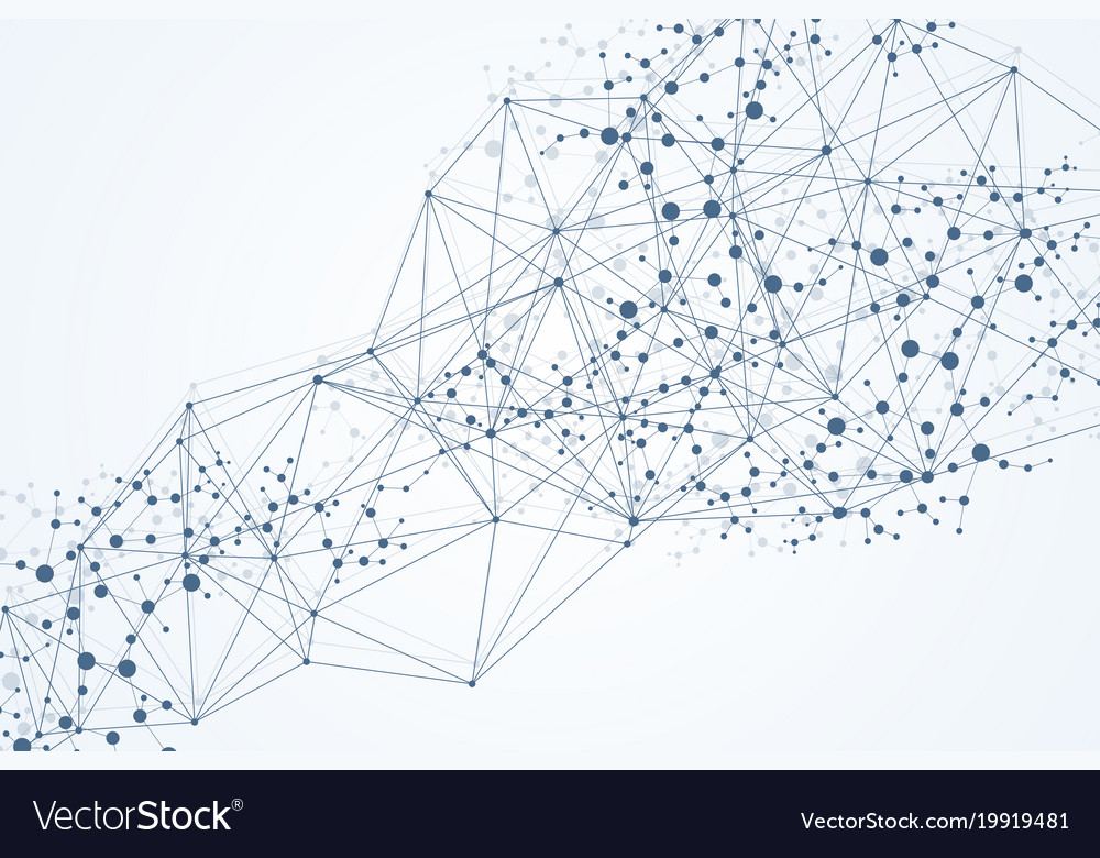 Geometric abstract background with connected line