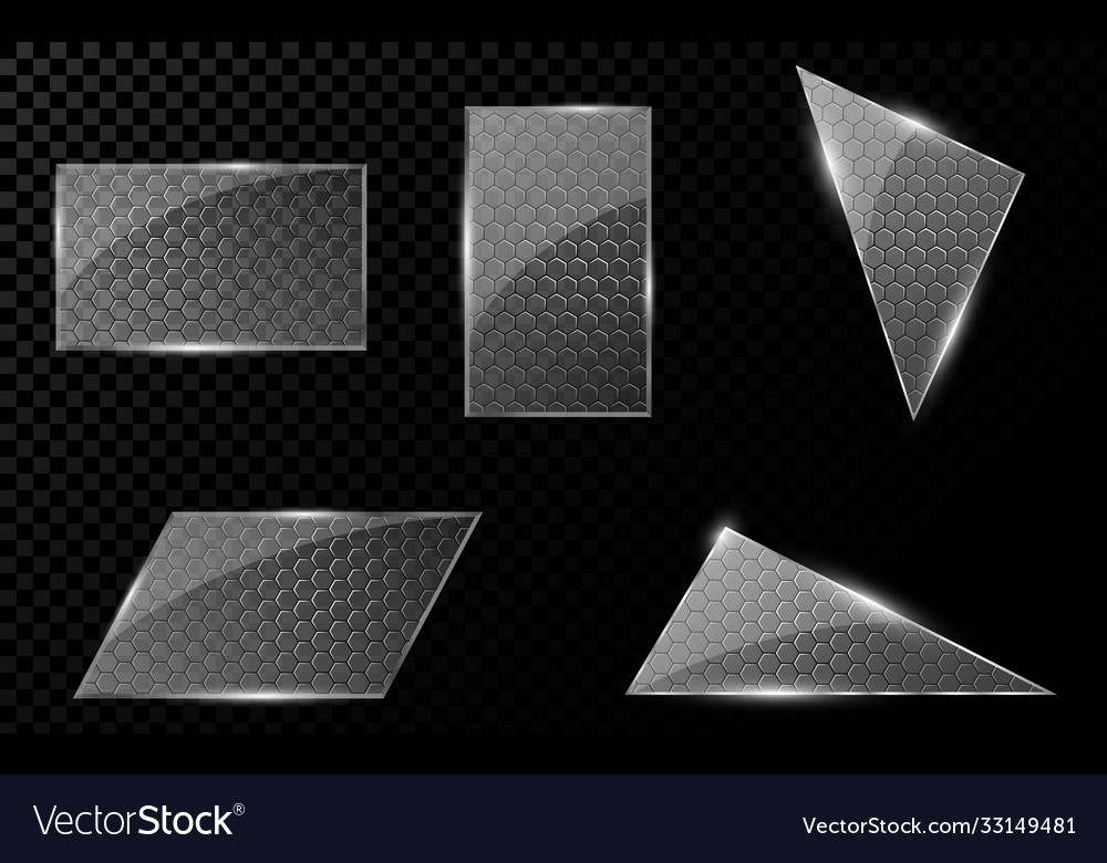 Glass geometric objects with a cyber pattern from vector image Glass geometric objects with a cyber pattern from