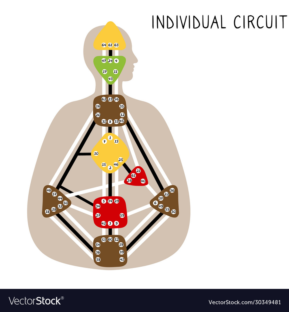 Individual circuitry human design bodygraph hand