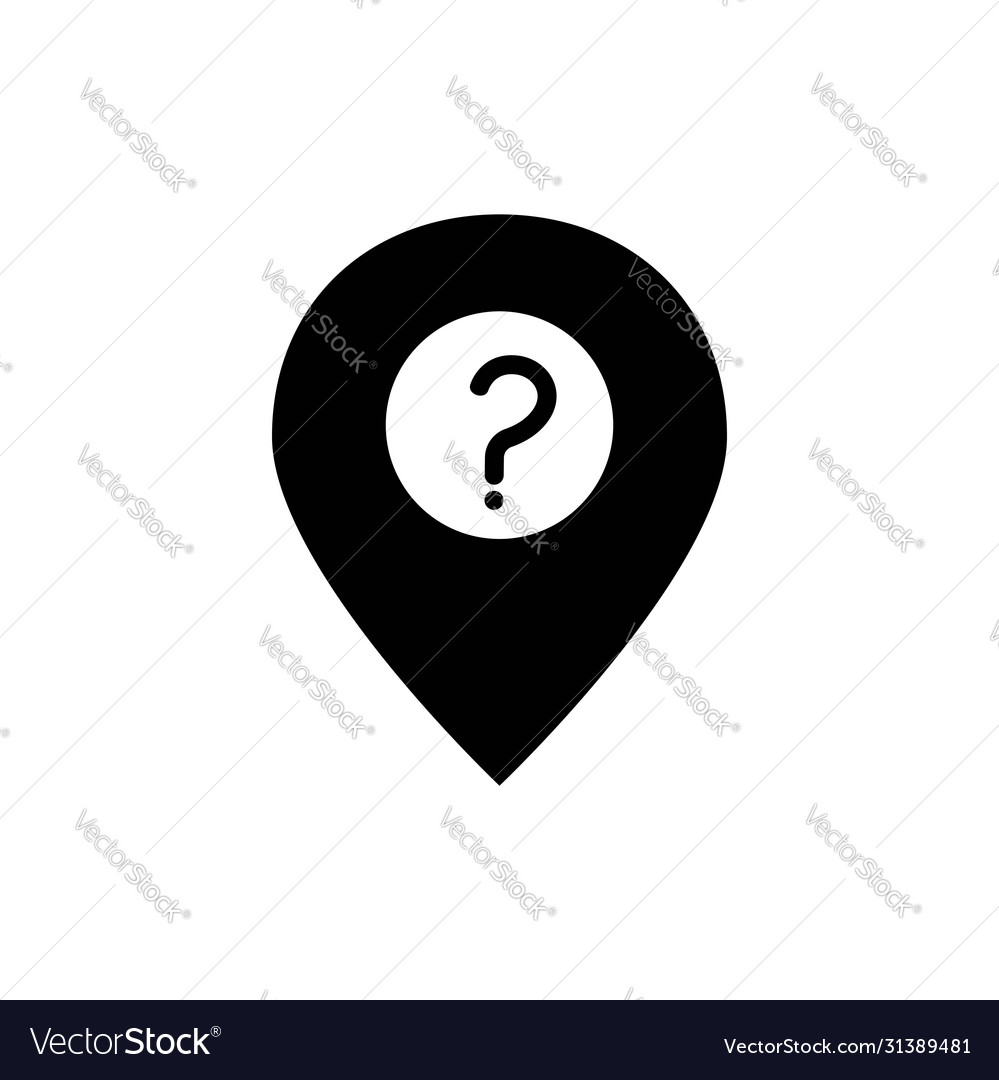 Map pointer question mark design template