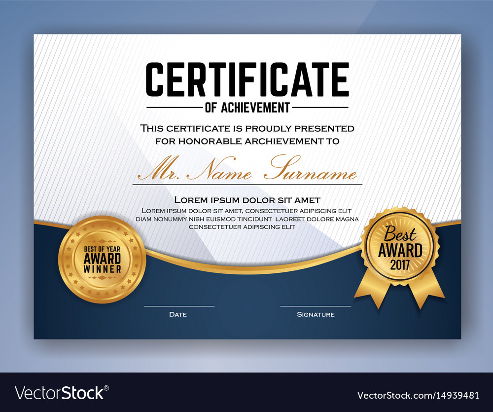 Multipurpose professional certificate template Vector Image