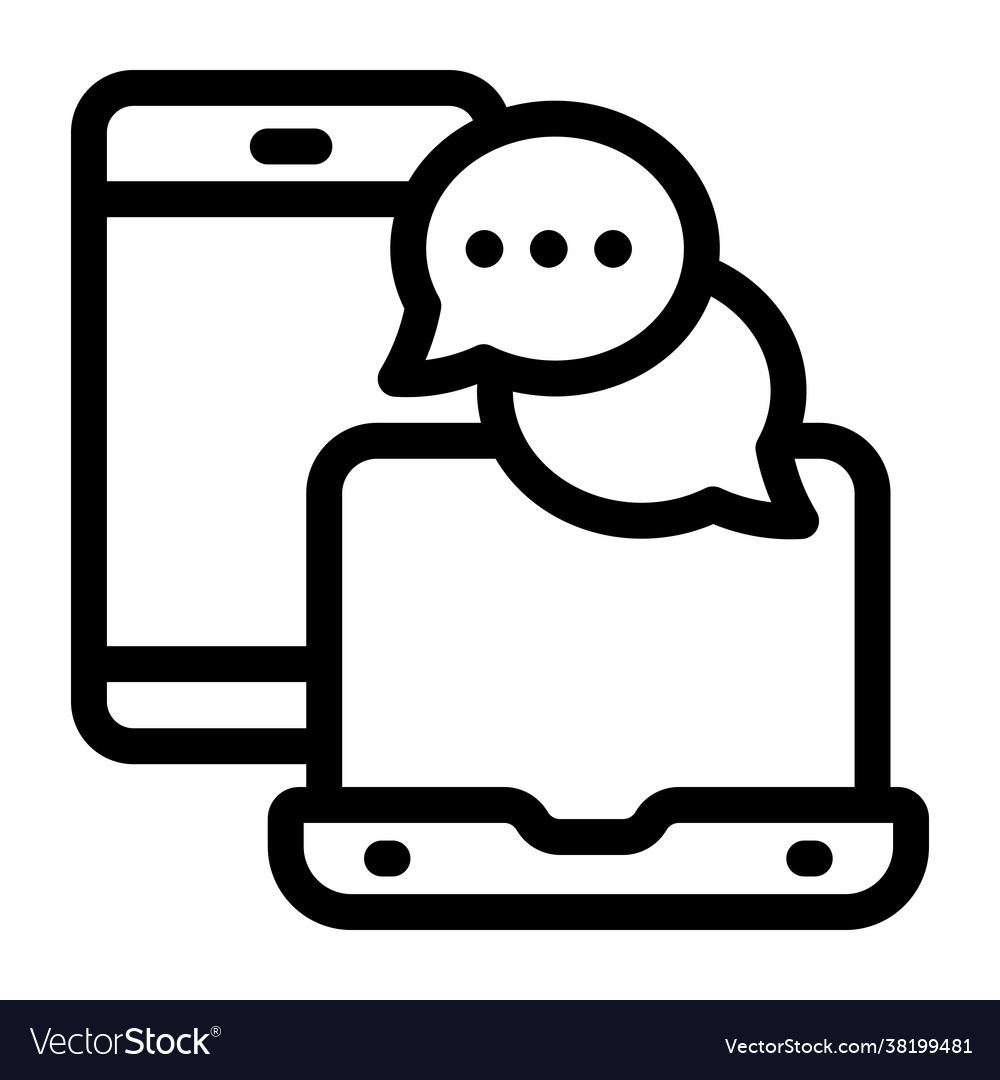 Online conversation Royalty Free Vector Image - VectorStock