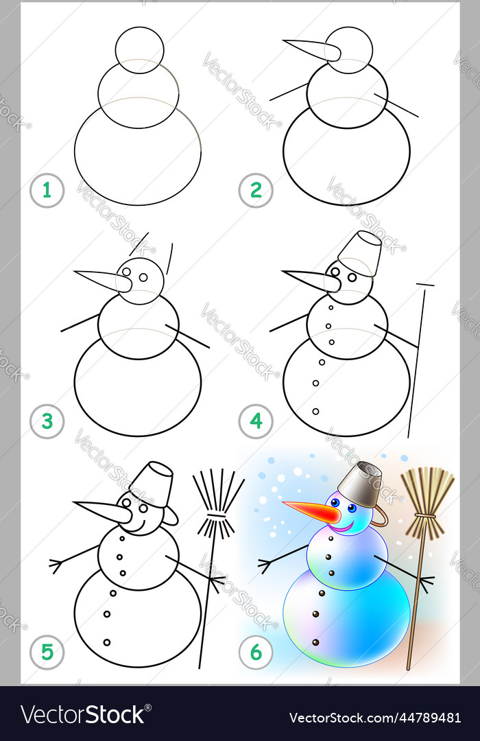 Page shows how to learn step by draw