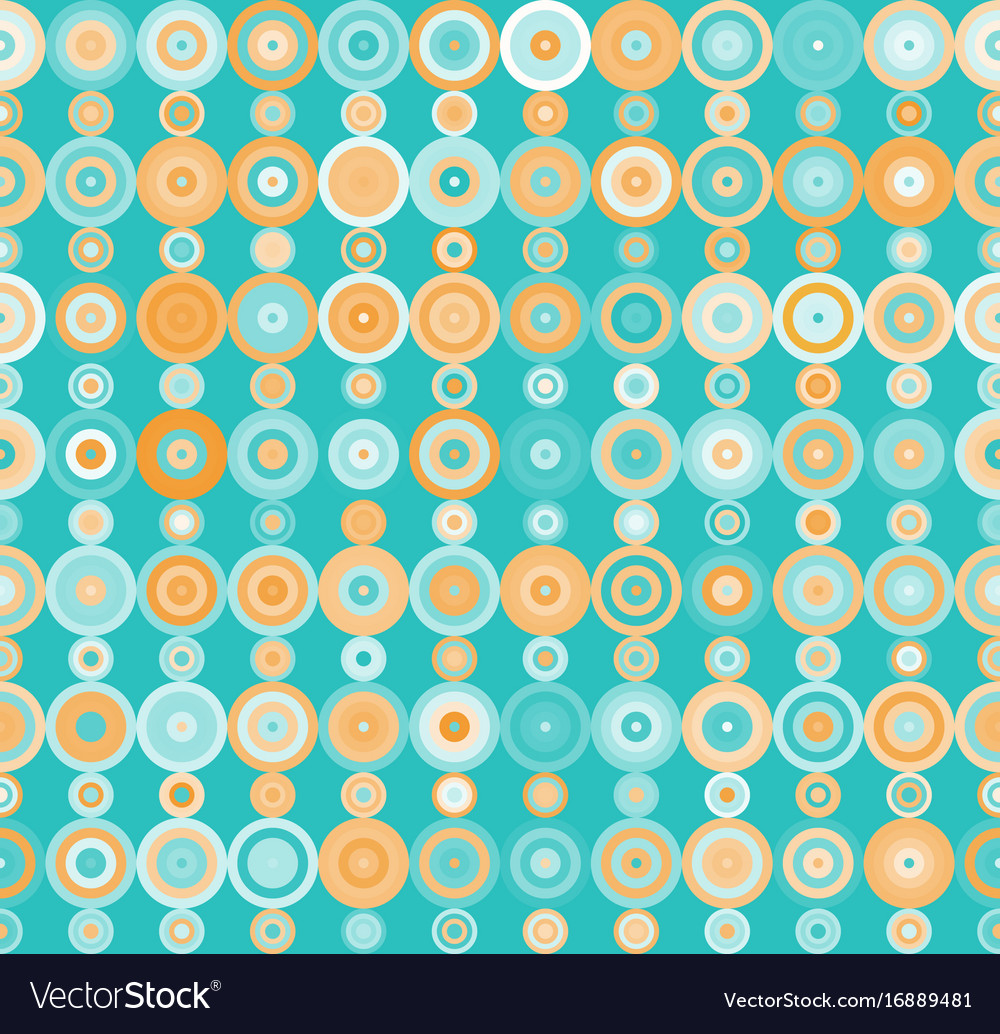Pattern with dots and circles in retro style