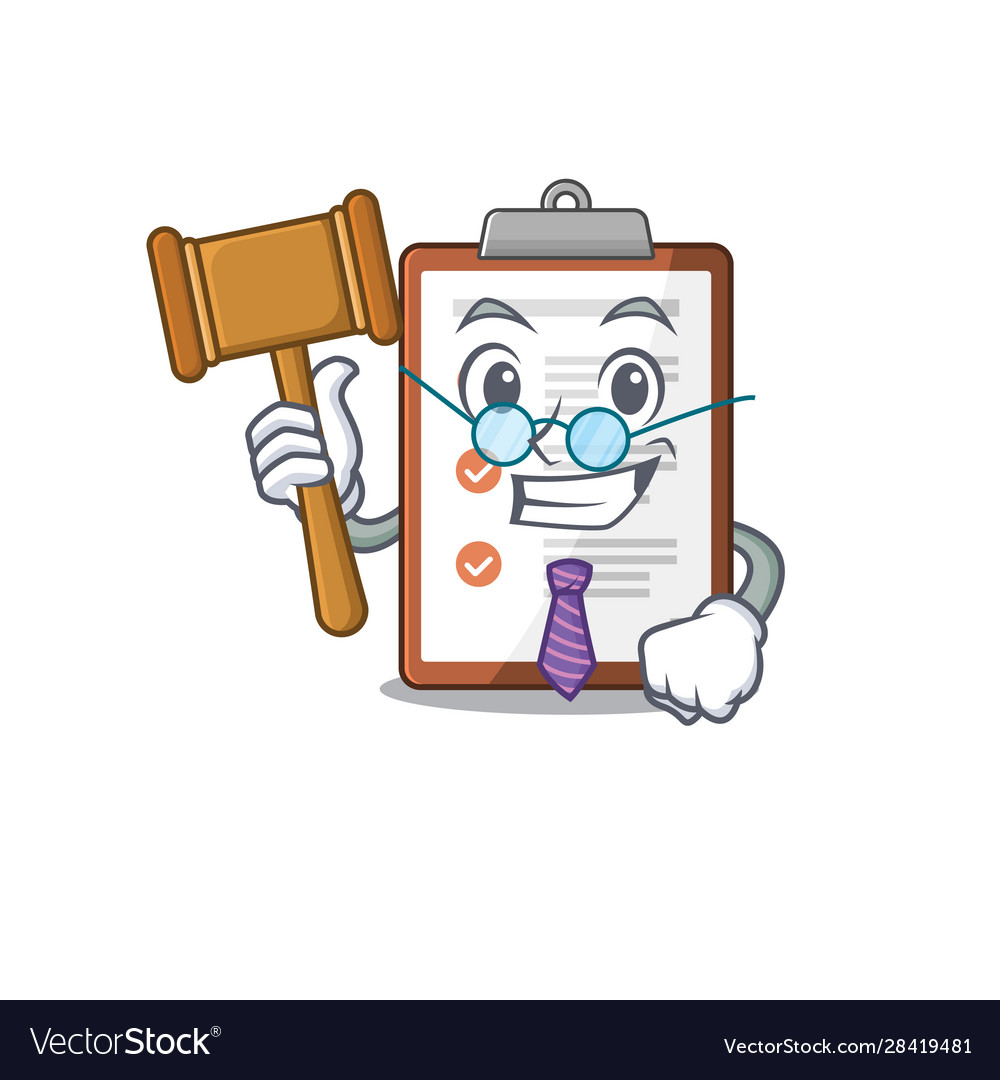 Professional judge clipboard scroll presented Vector Image Professional judge clipboard scroll presented