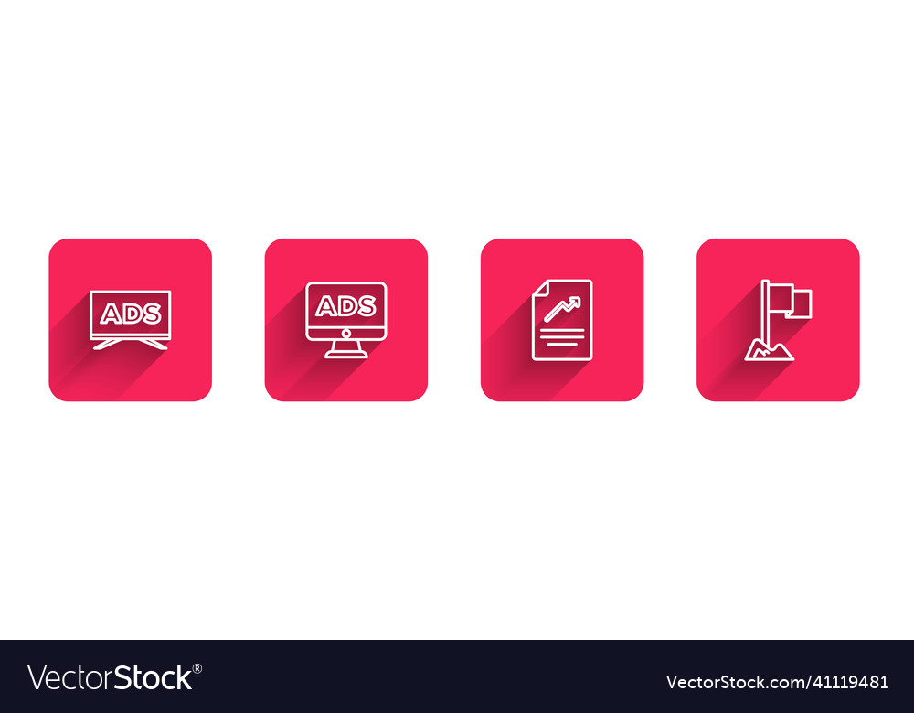 Set line advertising document with graph chart