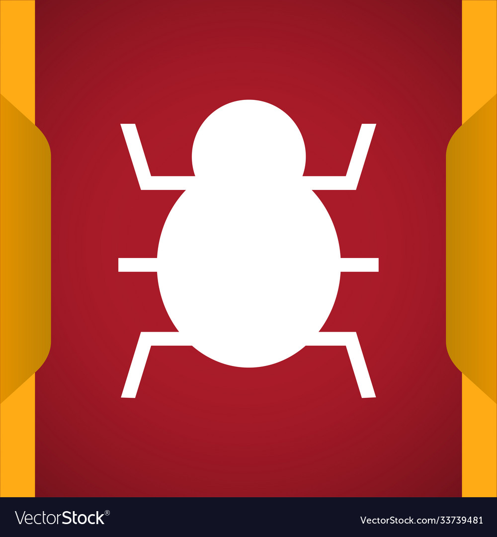 Virus bug icon for web and mobile