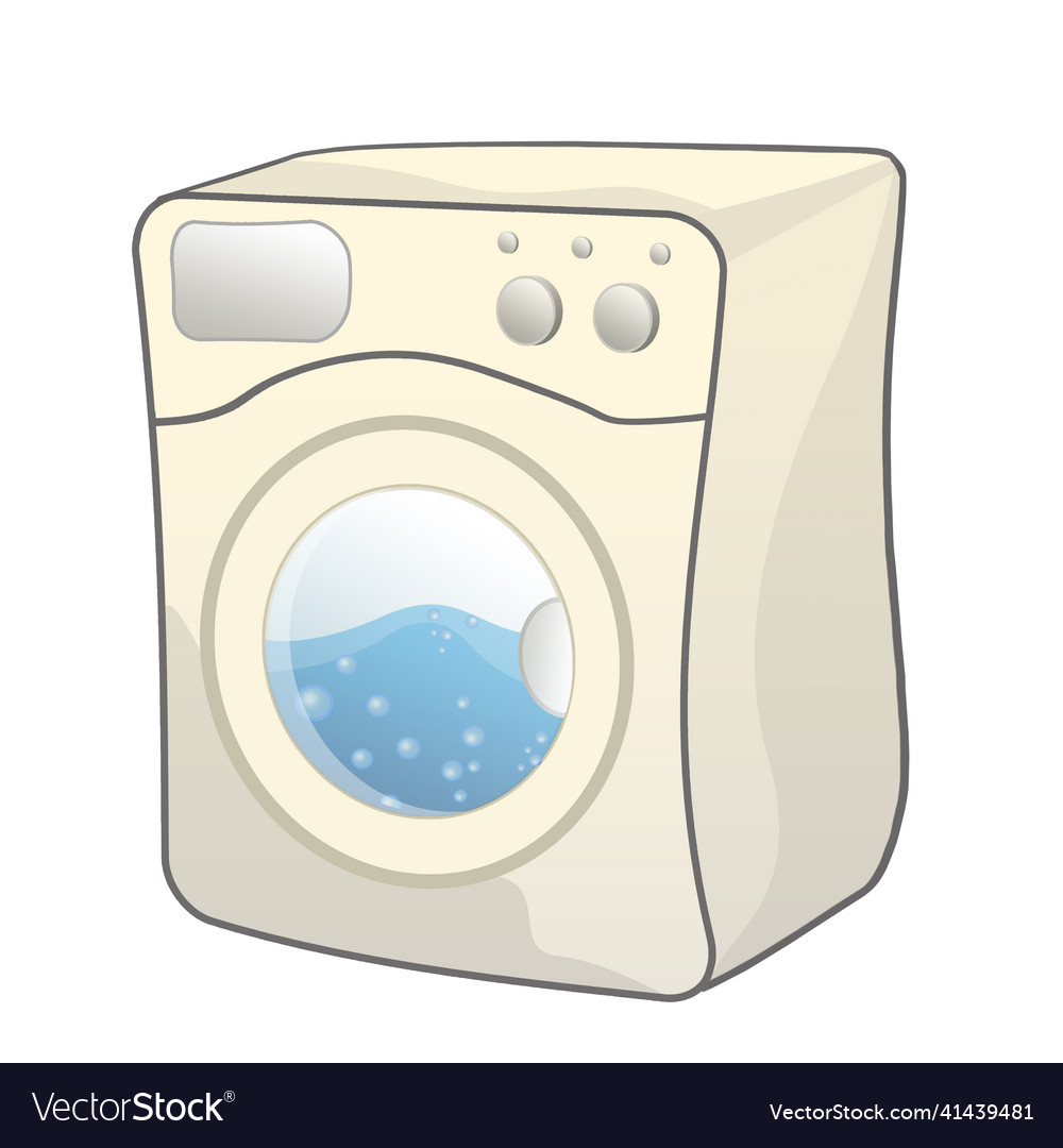 Washing machine cartoon Royalty Free Vector Image