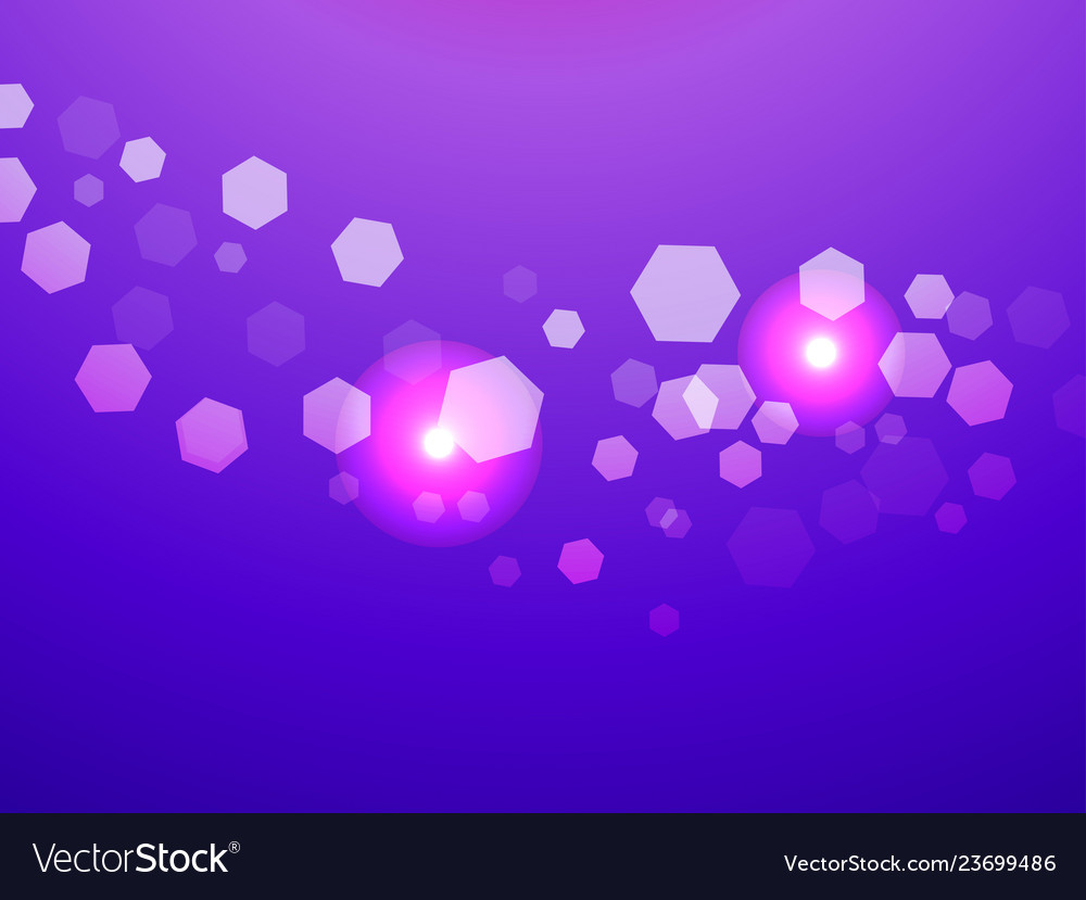 Abstract light background bokeh effect hexagons