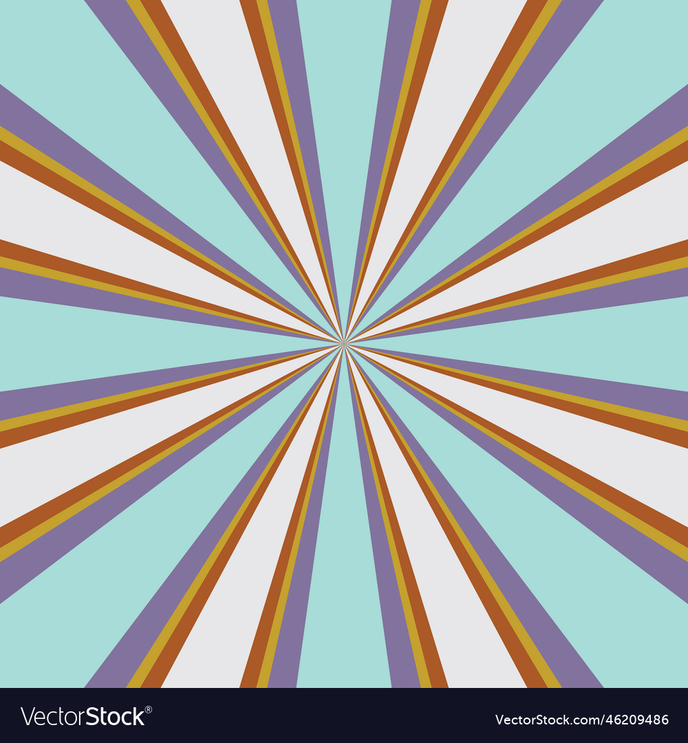 Abstract vintage color sunburst stripe ray pattern