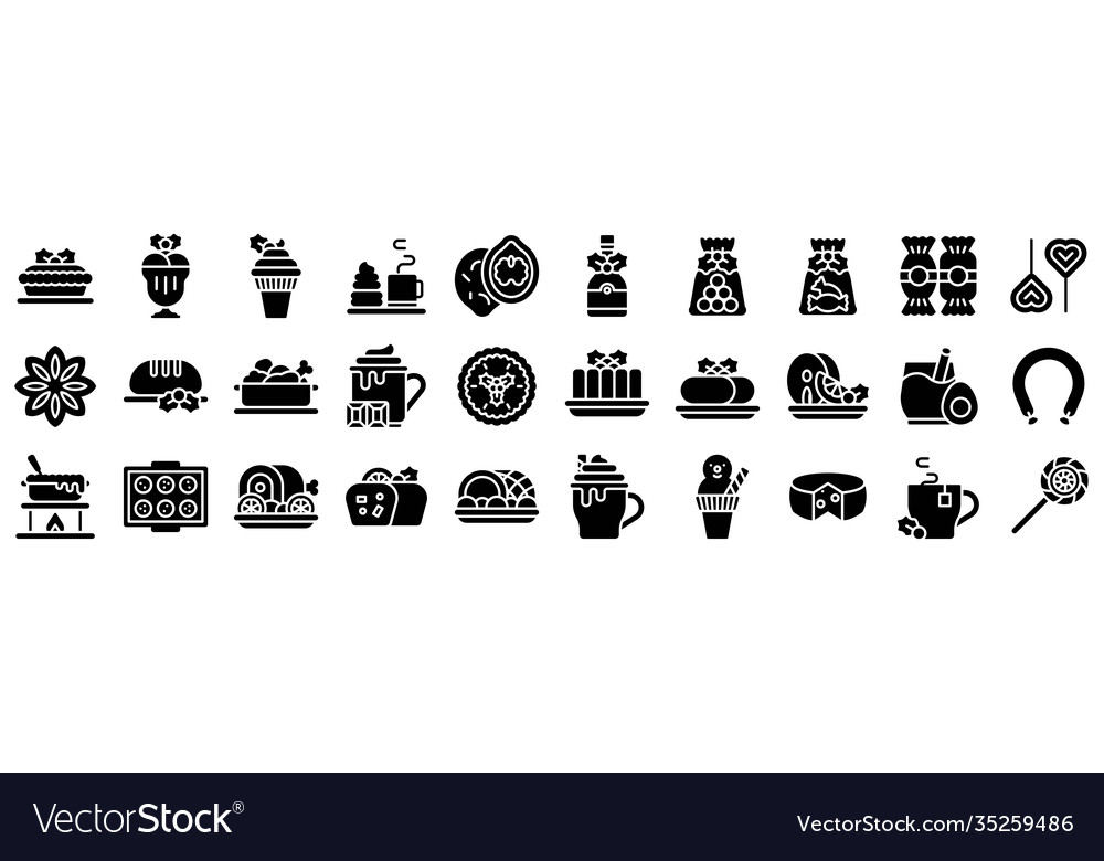 Christmas Food & Drink Icons