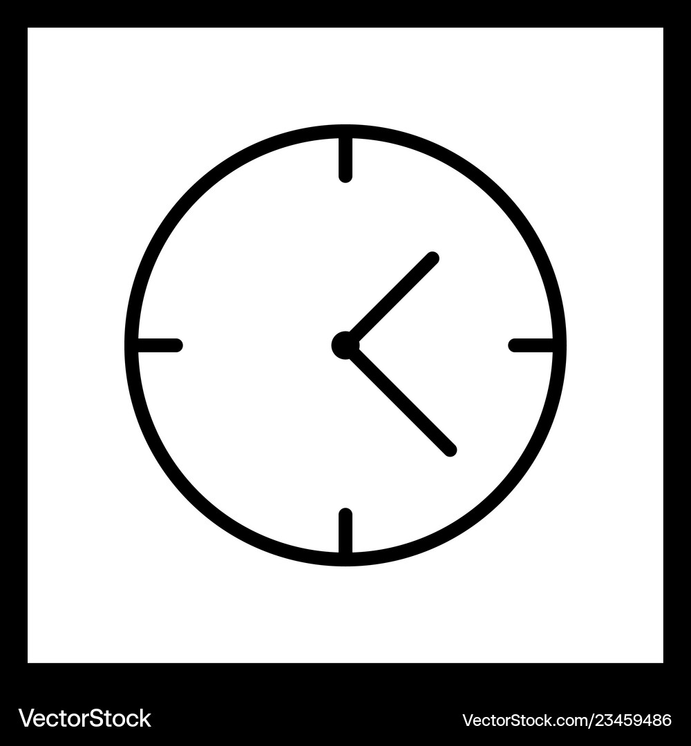 Clock icon Royalty Free Vector Image - VectorStock