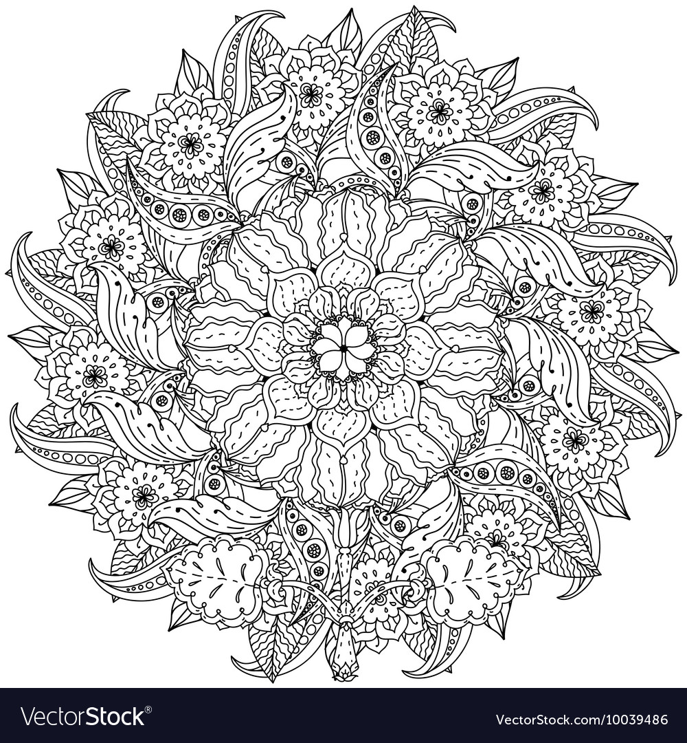 Coloring book antistress style picture