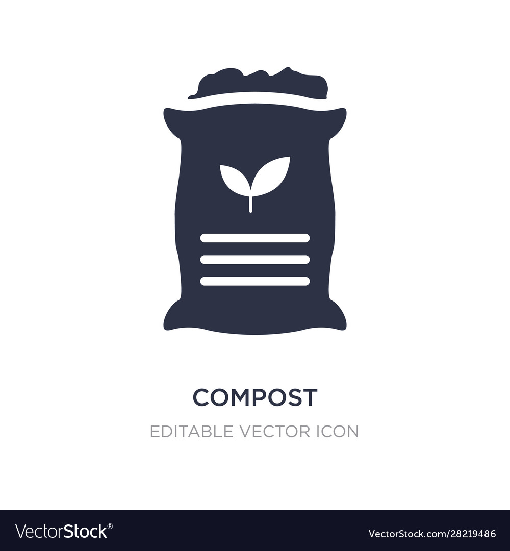 Compost icon on white background simple element