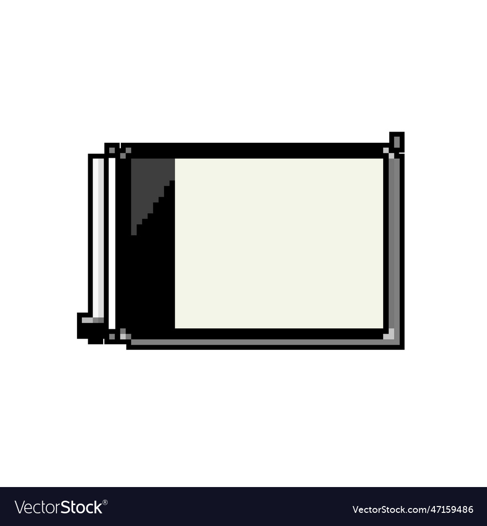 Computer pen display game pixel art vector image Computer pen display game pixel art