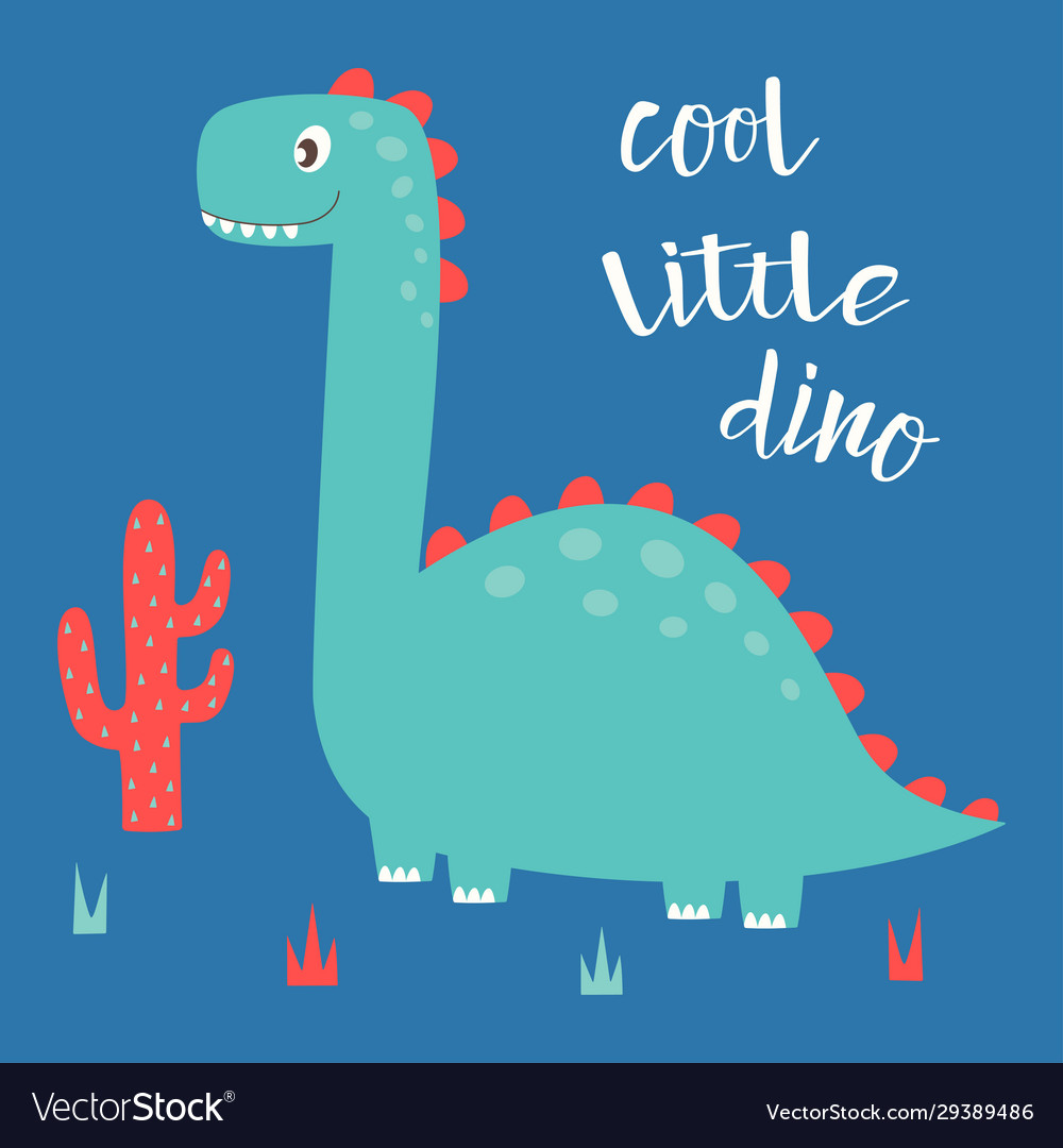 Cute dino Royalty Free Vector Image - VectorStock