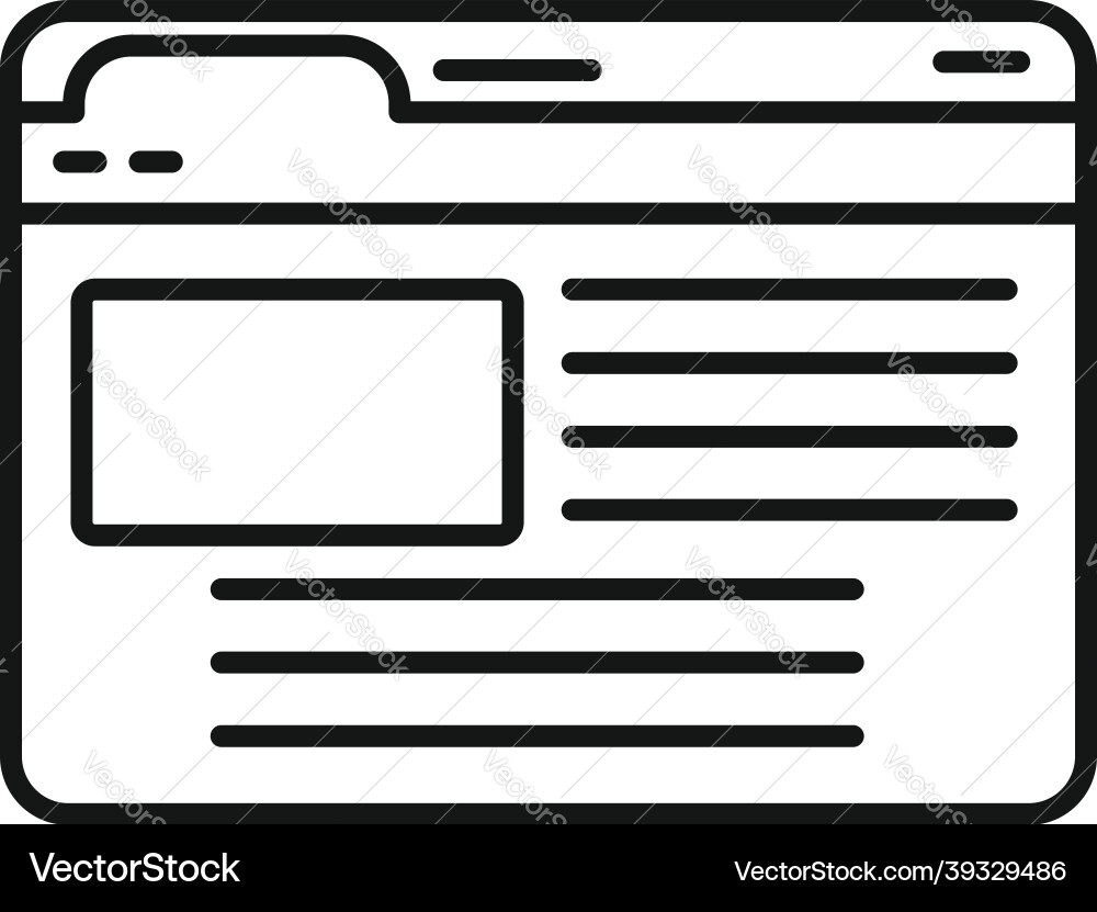 Digital browser icon outline bar interface Vector Image