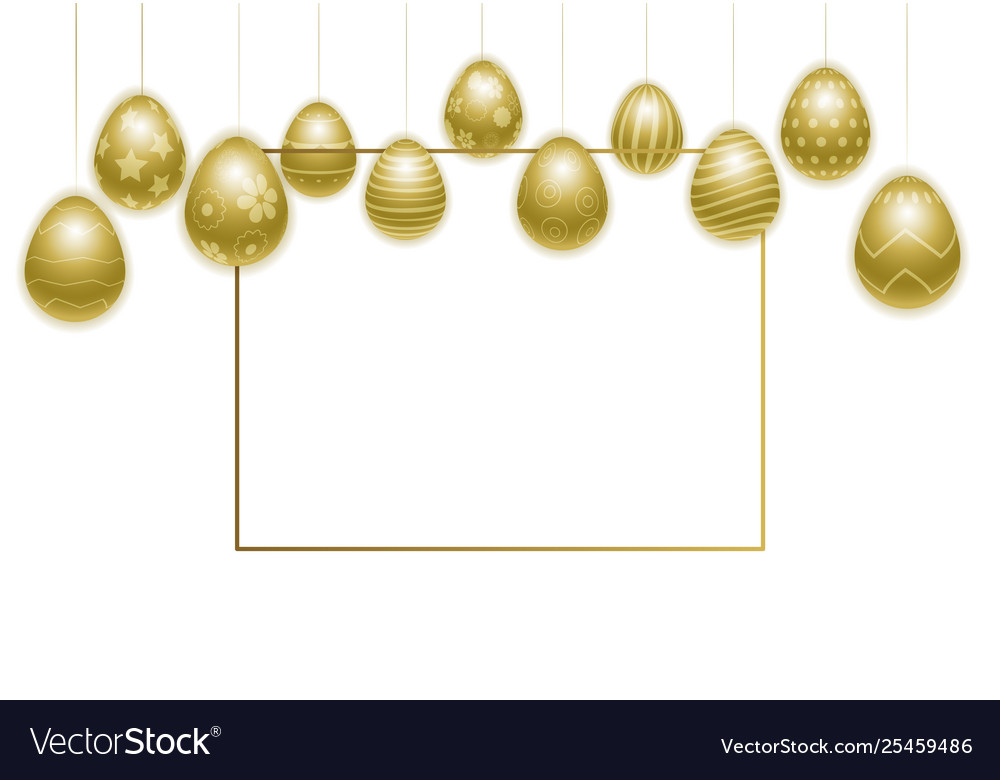 Golden Easter Egg Template