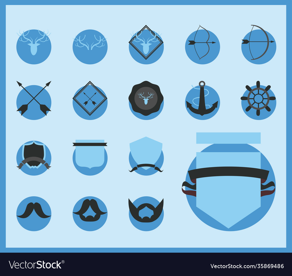 Hipster symbol set design