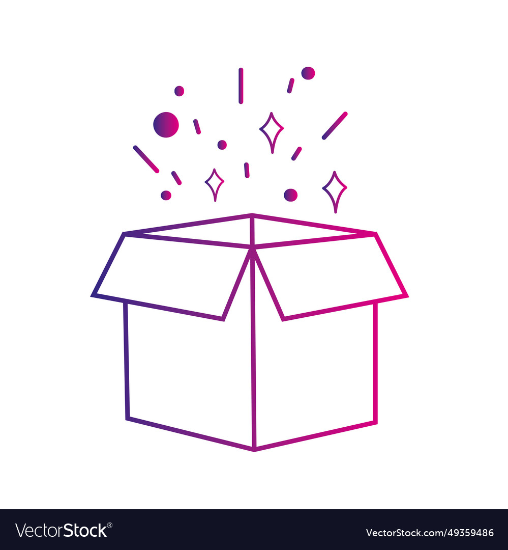 Isolated empty box magic icon