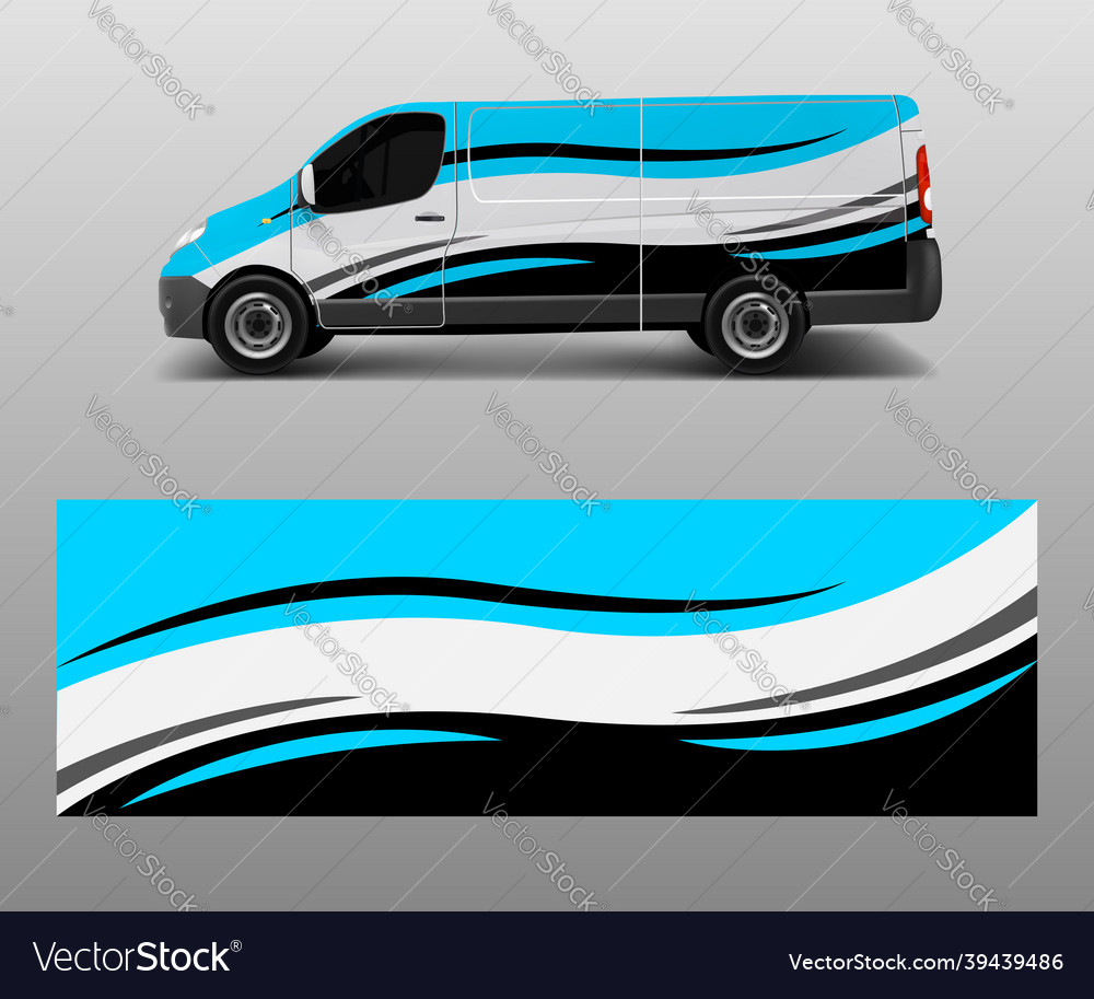 Modern simple design for van graphics vinyl wrap Vector Image