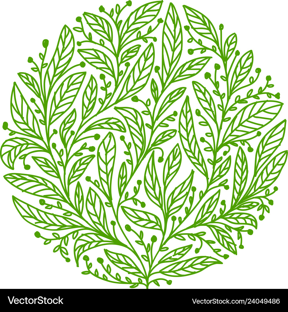 Organic leaf logo tea Royalty Free Vector Image