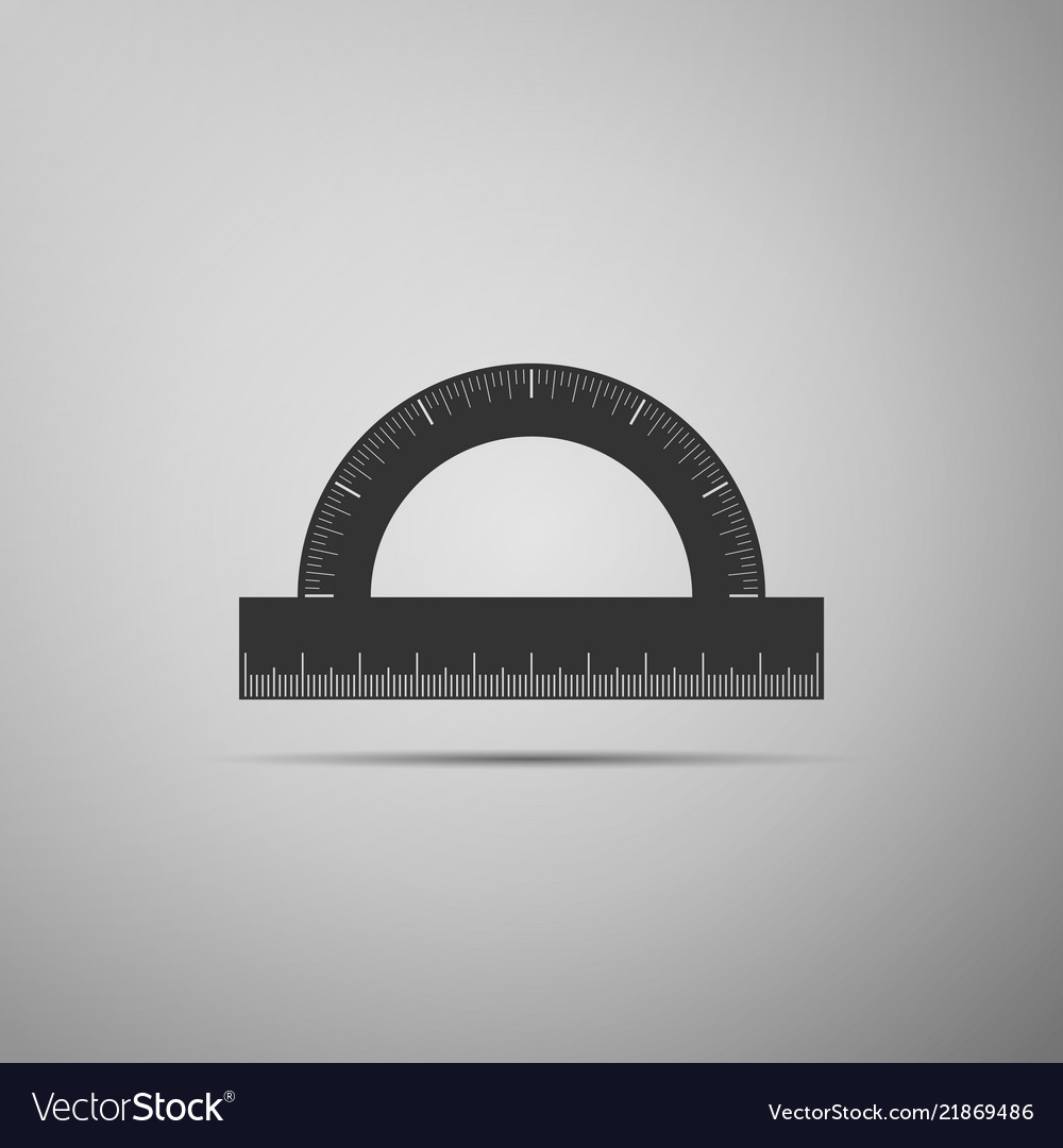 Protractor grid for measuring degrees icon vector image Protractor grid for measuring degrees icon