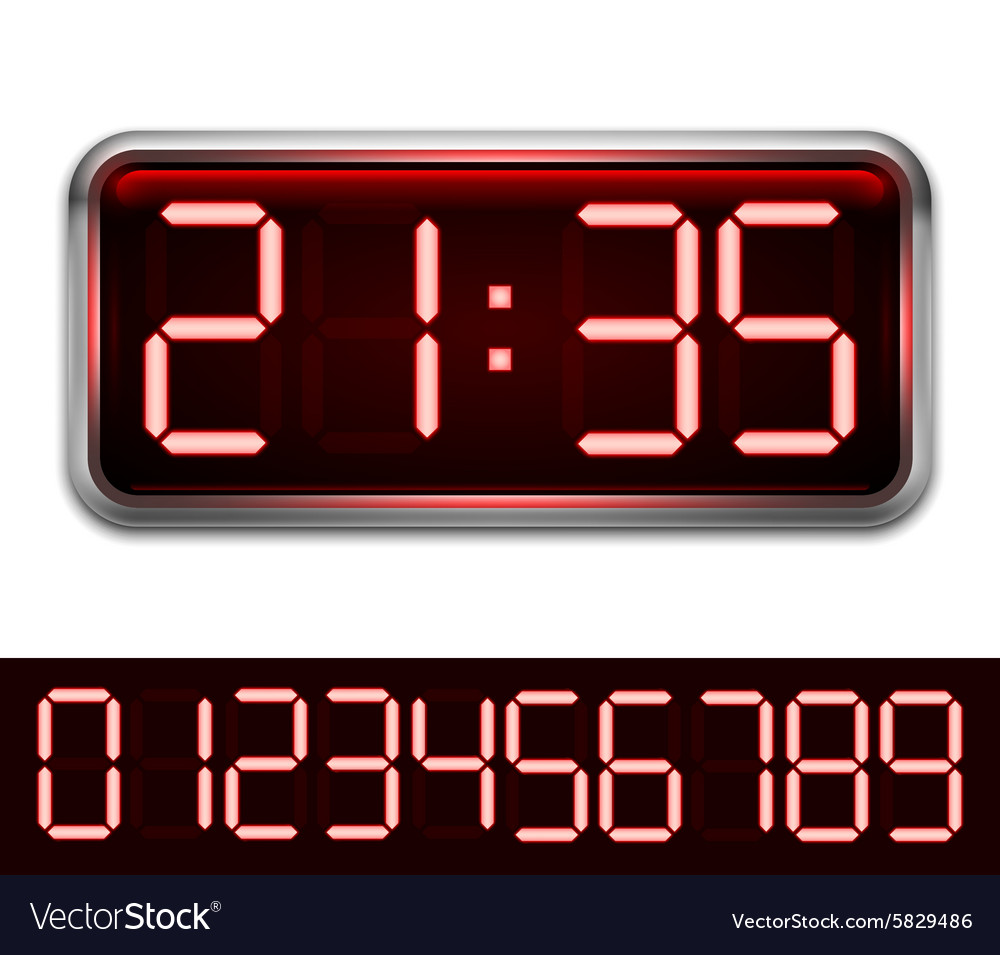 Red Digital Clock Display