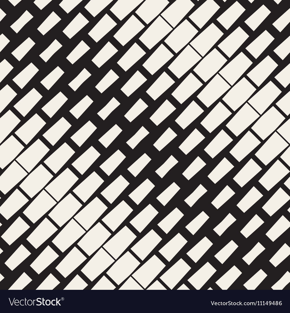 Seamless black and white diagonal rectangle Vector Image