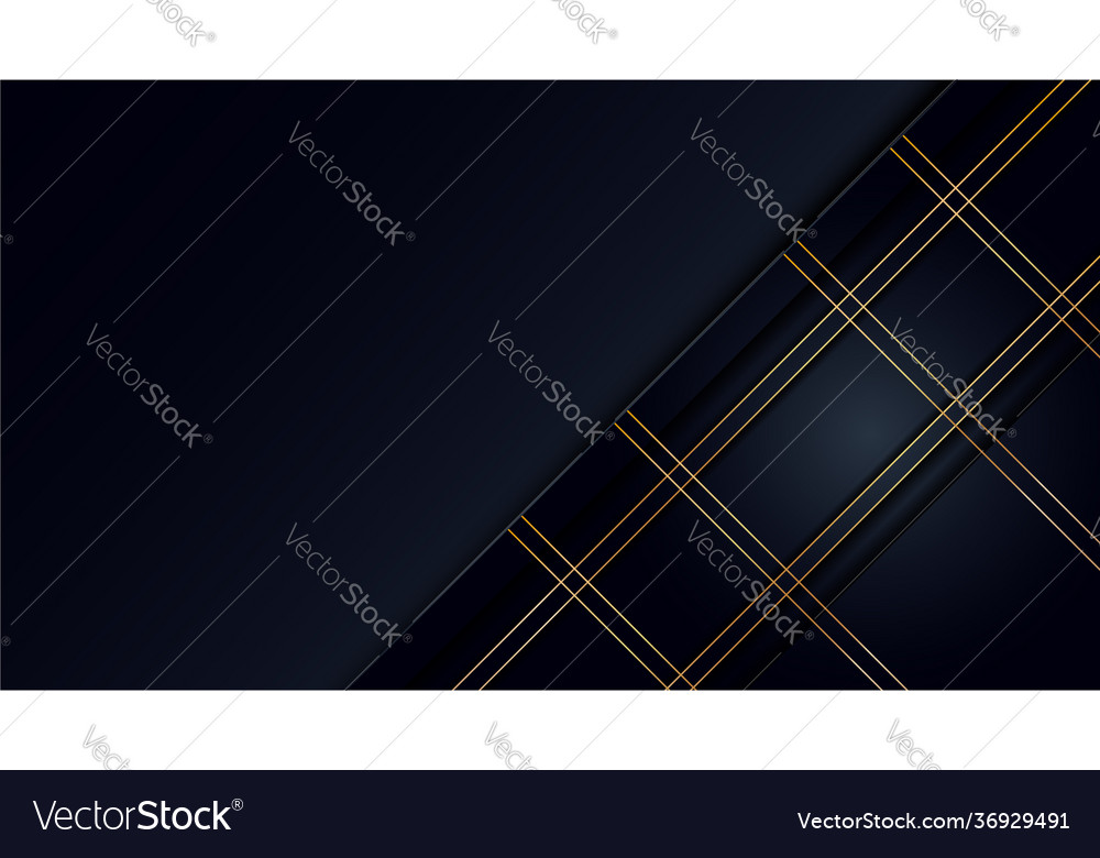 Black abstract layer overlaps with golden line