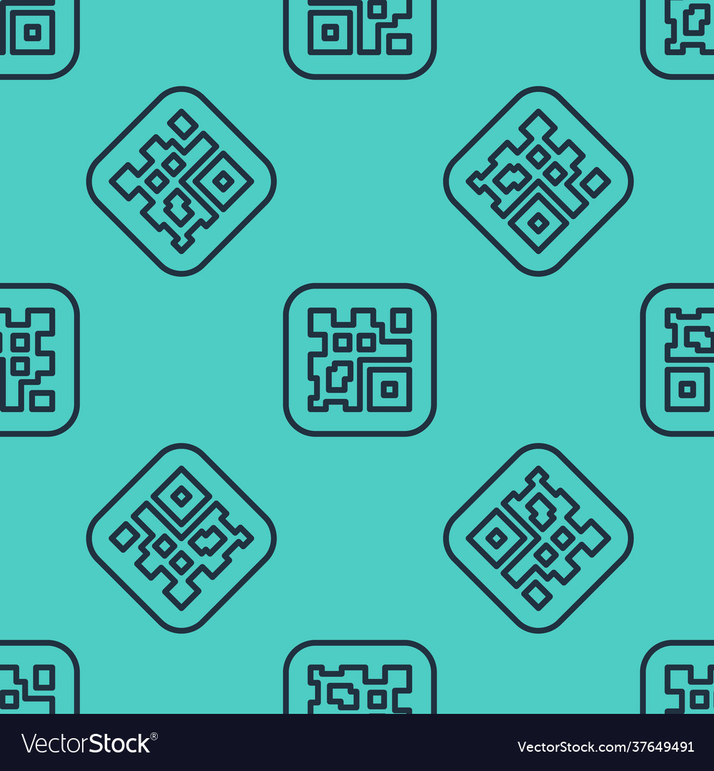 Black line qr code sample for smartphone scanning Vector Image Black line qr code sample for smartphone scanning