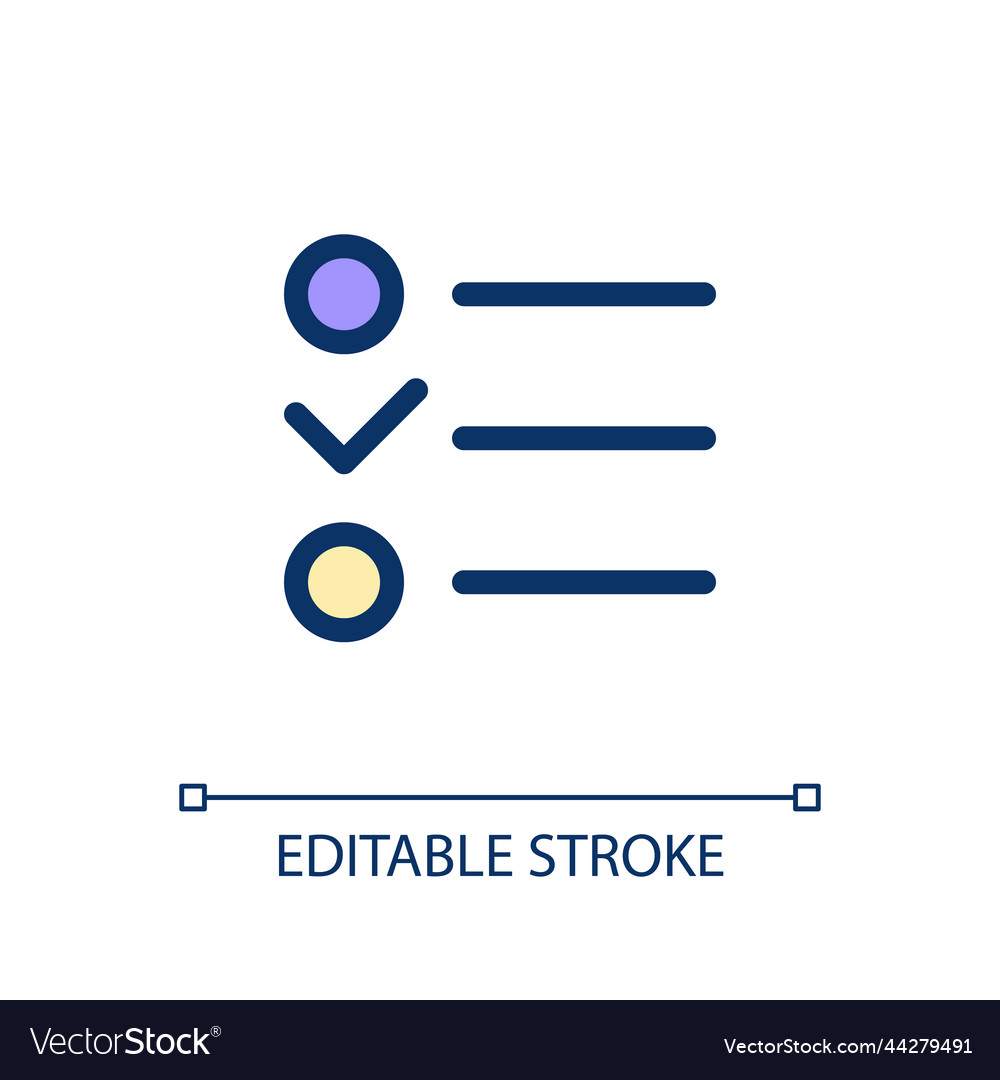 Checklist pixel perfect rgb color ui icon vector image Checklist pixel perfect rgb color ui icon